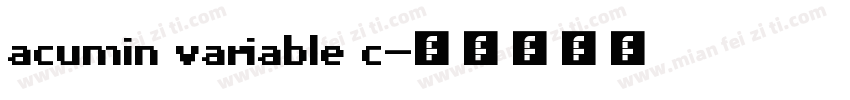 acumin variable c字体转换